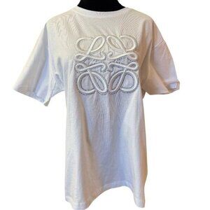 AUTHENTIC OVERSIZED LOEWE COTTON LOGO T SHIRT SIZE M/L NEW